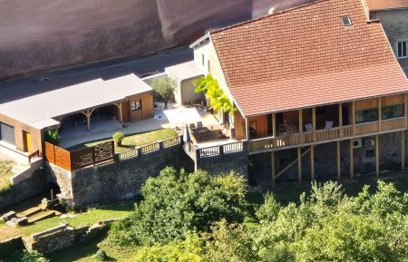 G&icirc;te n&deg;G2595 Poligny - Jura - Vue a&eacute;rienne du gite